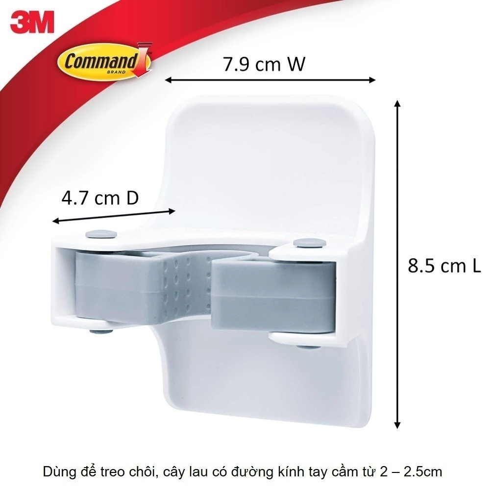Móc treo chối/ cây lau nhà Command™ 17007 - Chịu lực 1.8 kg - 1 cái/vỉ - 7012591948, , large image number 2
